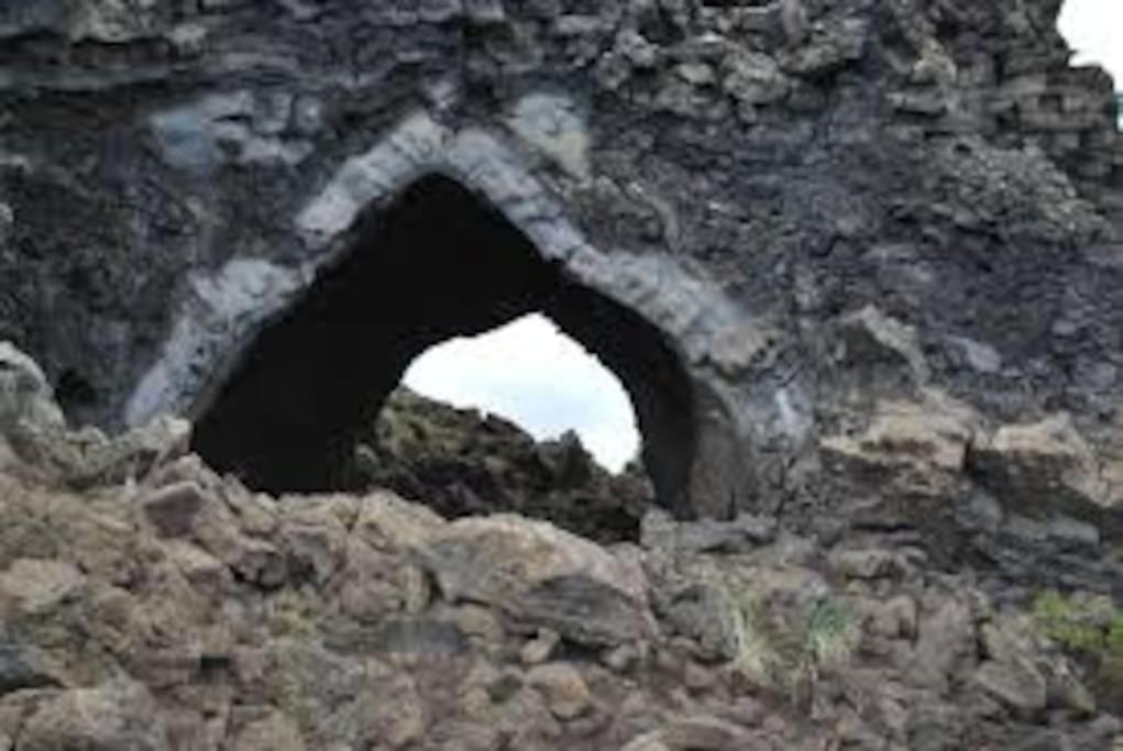 Cabin In The Lava. Near Husavik Skogar  外观 照片