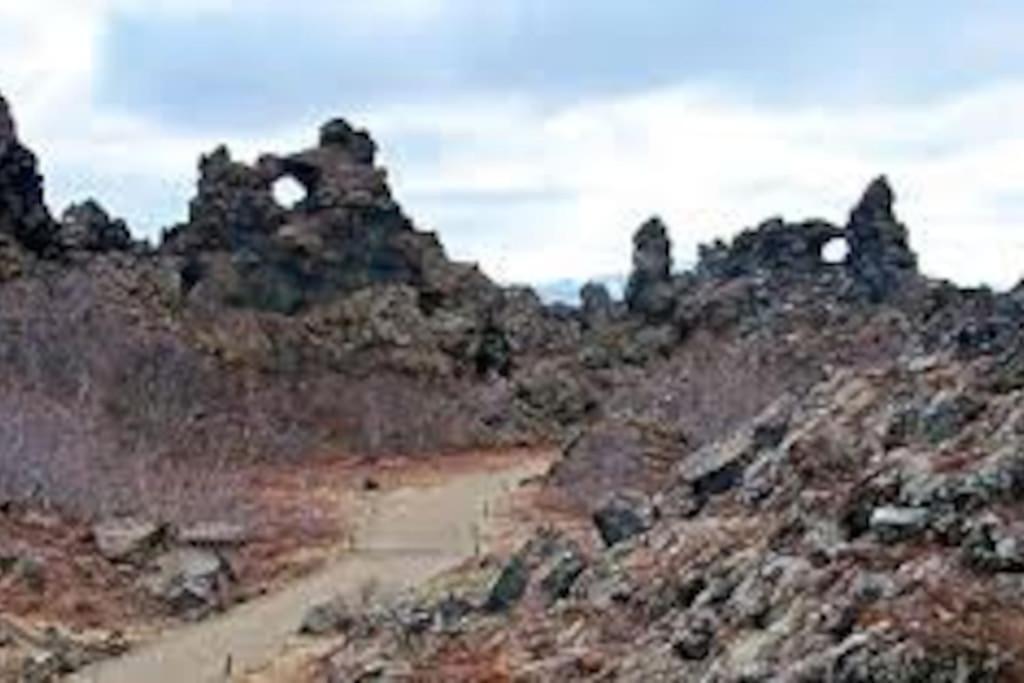 Cabin In The Lava. Near Husavik Skogar  外观 照片